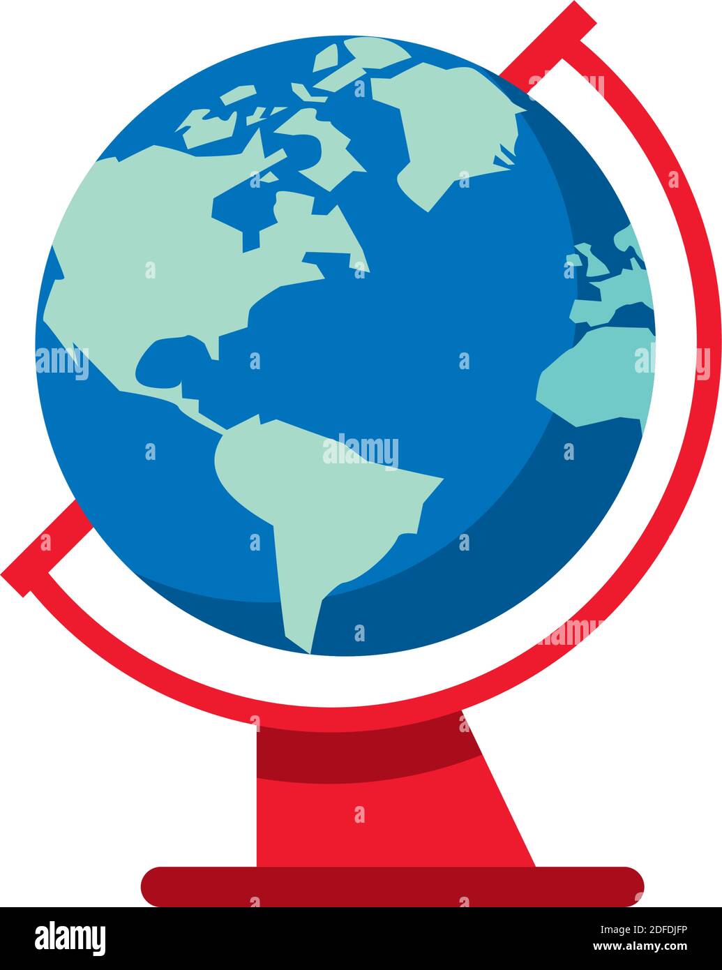 world planet earth flat style icon vector illustration design Stock ...