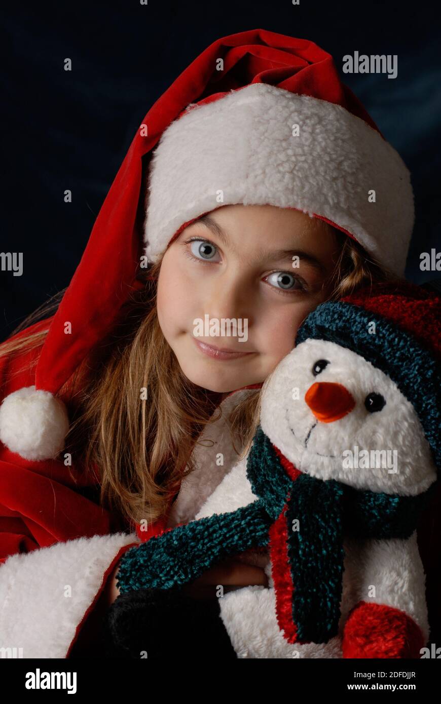 Crismas,noel,natale,baby,ghirl,santa claus,babbo natale,bambina,blonde Stock Photo