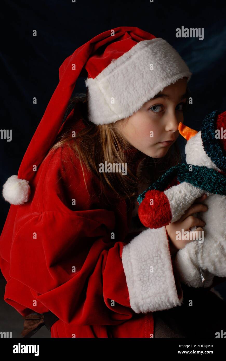 Crismas,noel,natale,baby,ghirl,santa claus,babbo natale,bambina,blonde Stock Photo