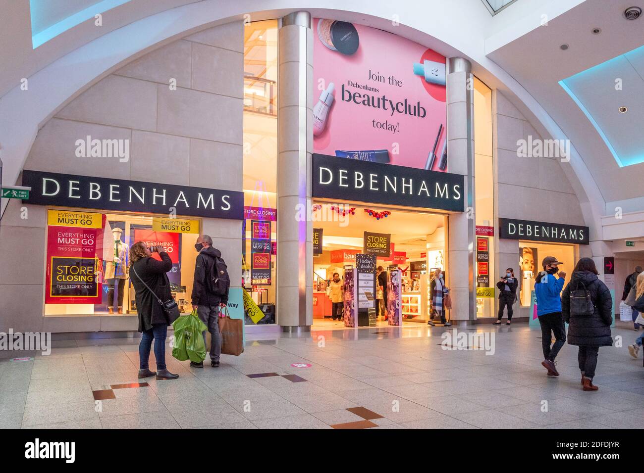 Brighton, December 4th 2020 Debenhams store in Brighton's Churchill