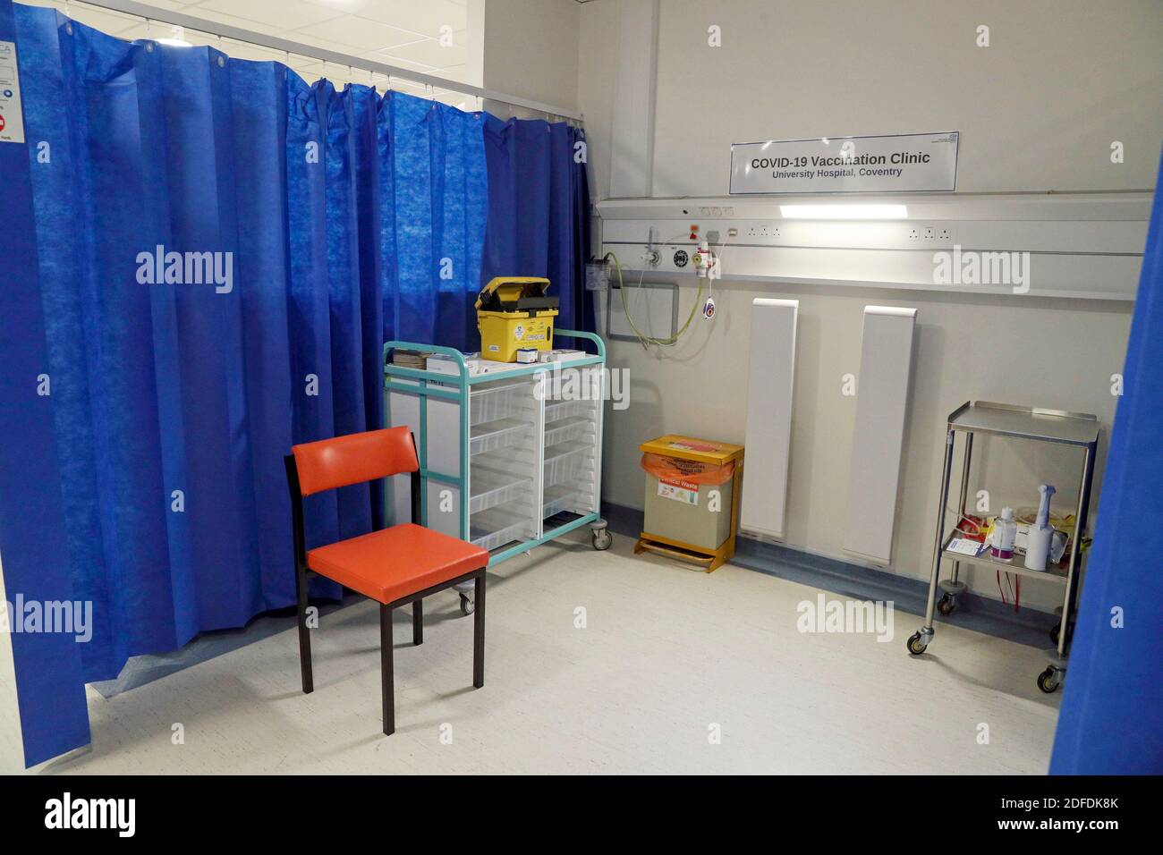 A cubicle in the Covid19 Vaccination Clinic at the University Hospital