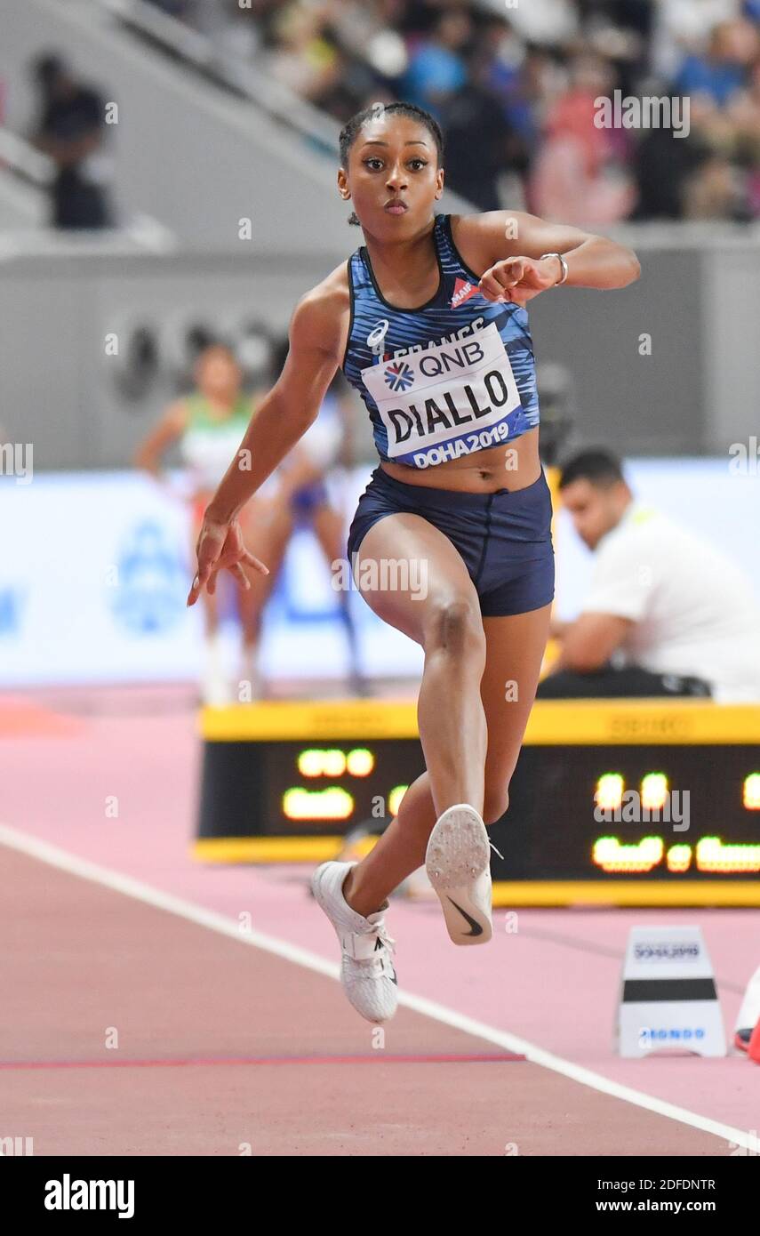 Rouguy Diallo (France). Triple Jump women final. IAAF World Athletics