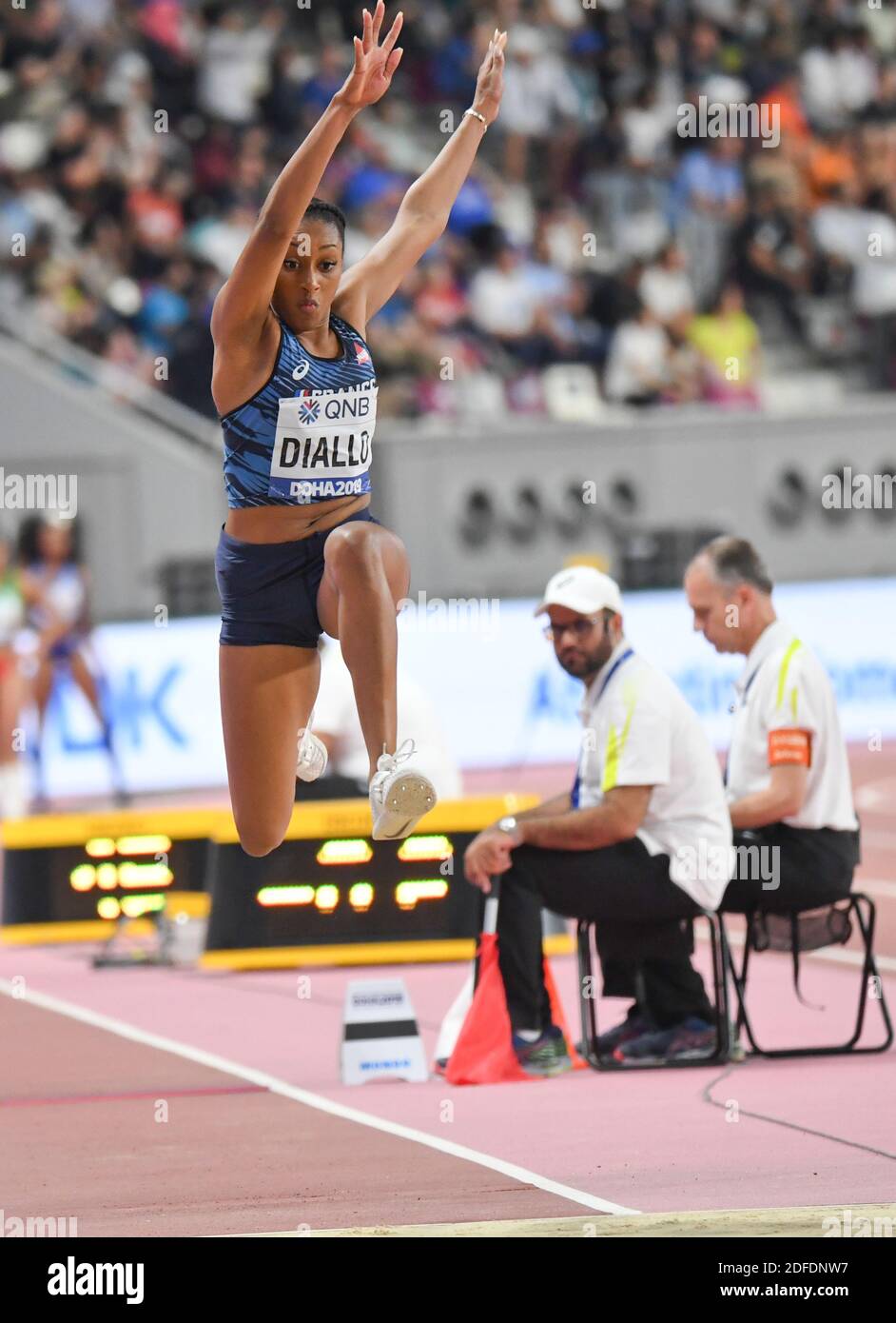 Rouguy Diallo (France). Triple Jump women final. IAAF World Athletics