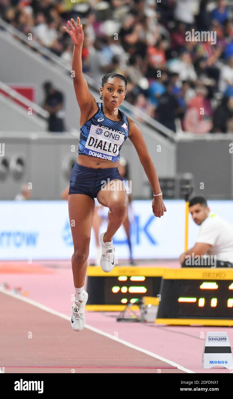 Rouguy Diallo (France). Triple Jump women final. IAAF World Athletics