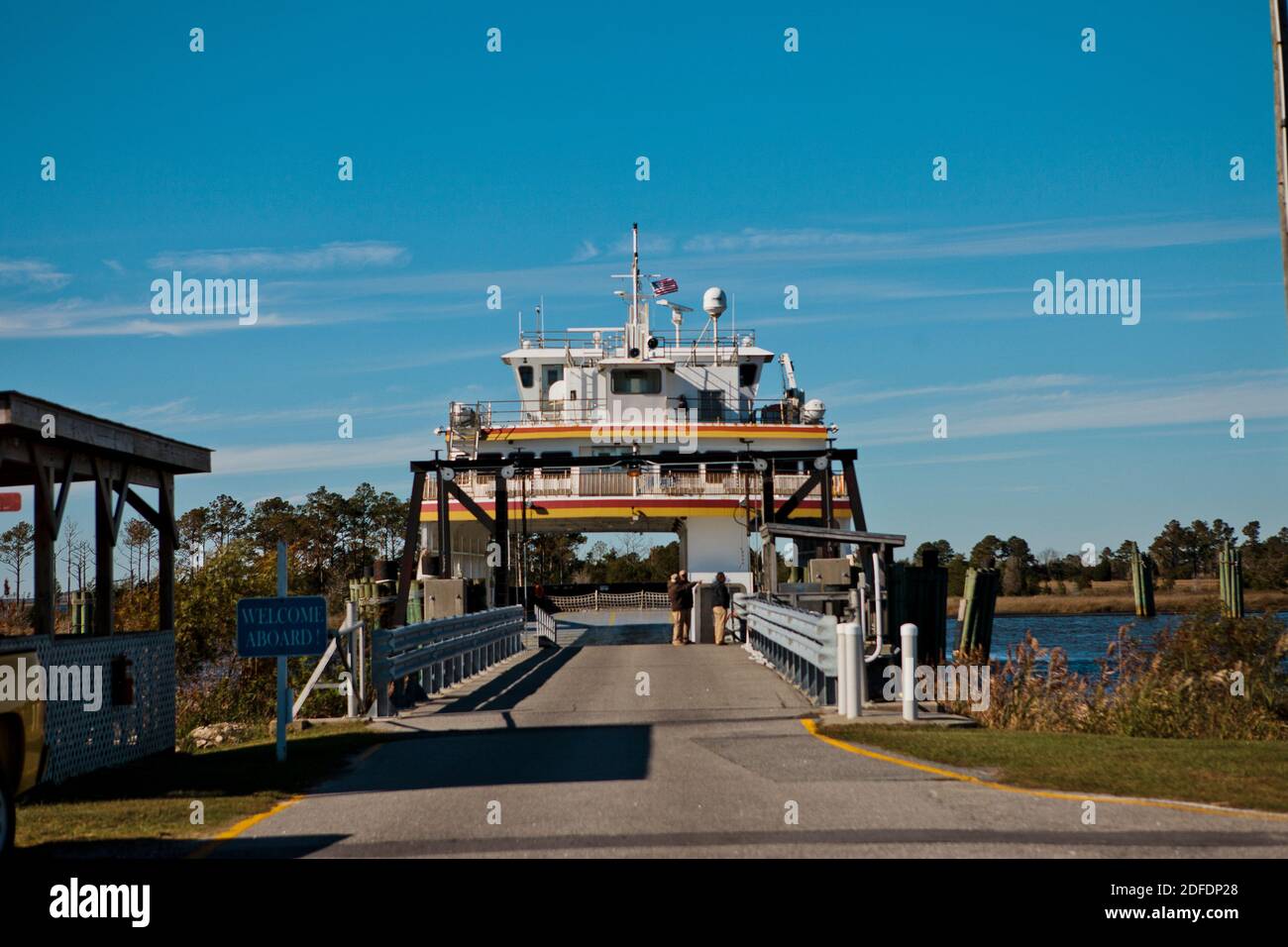 Aboard Mann's Harbor Ferry Stock Photo Alamy