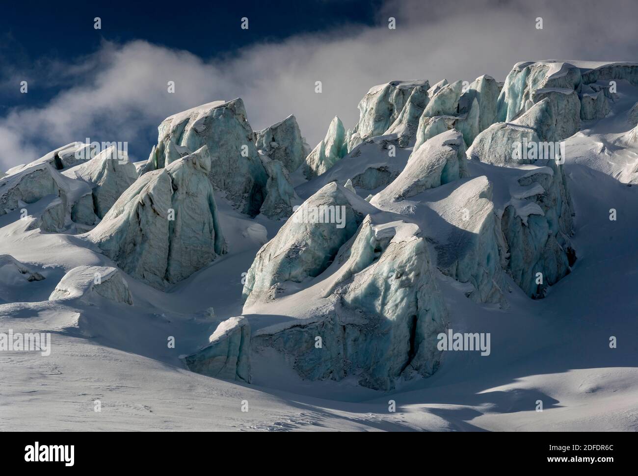 Awesome views from Allalin Glacier Switzerland Stock Photo