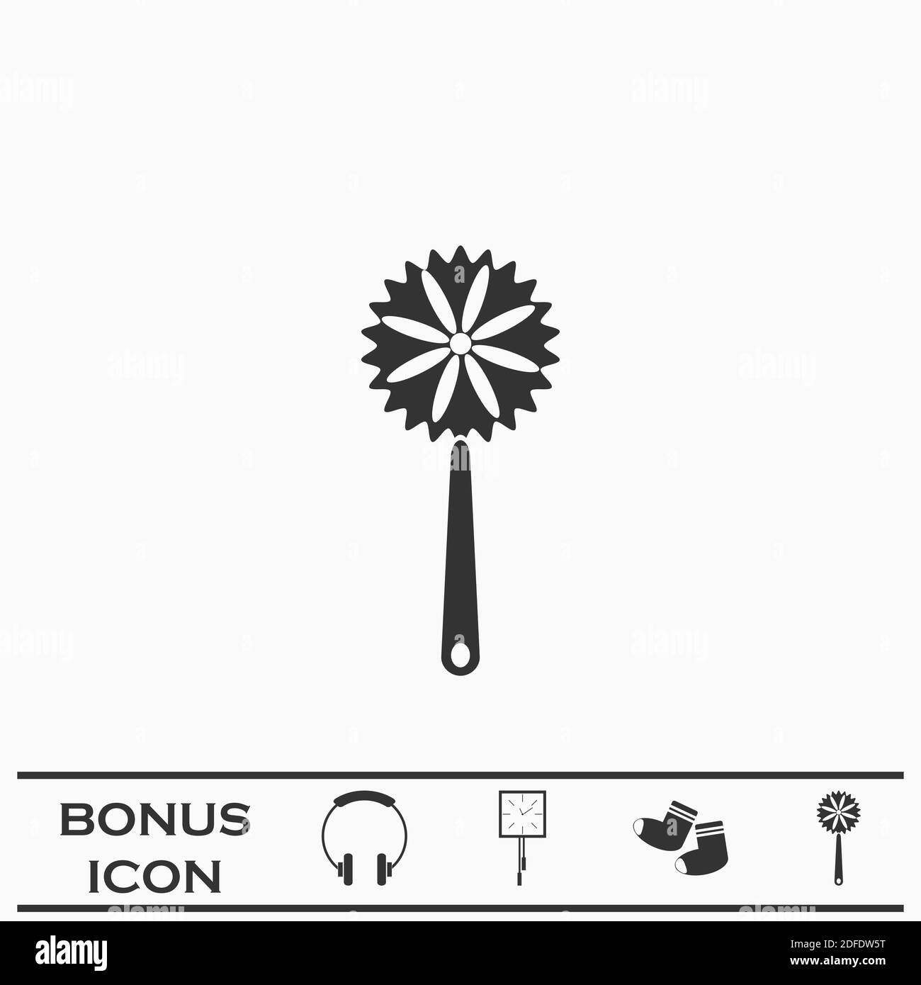 Maracas icon flat. Black pictogram on white background. Vector illustration symbol and bonus button Stock Vector
