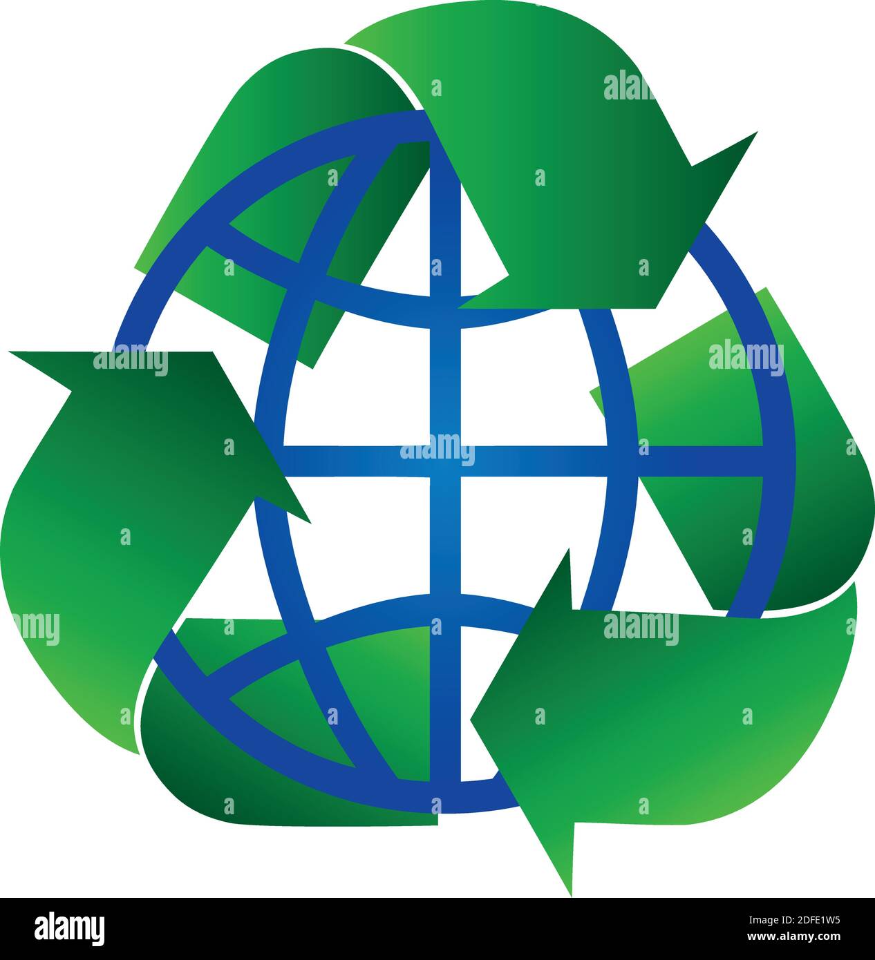 Recycling arrows, recycling sign, globe, logo Stock Vector Image & Art ...