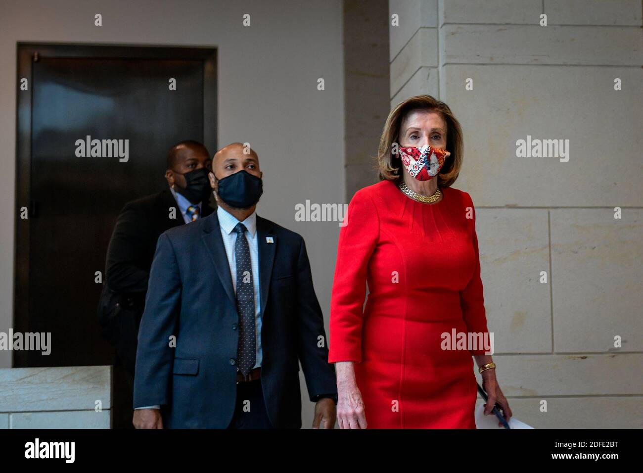 Speaker of the United States House of Representatives Nancy Pelosi (Democrat of California) arrives for her press conference at the U.S. Capitol in Washington, DC., Friday, December 4, 2020. Credit: Rod Lamkey/CNP /MediaPunch Stock Photo
