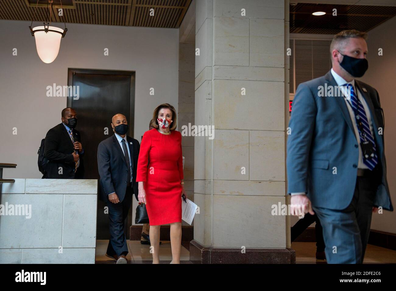 Speaker of the United States House of Representatives Nancy Pelosi (Democrat of California) arrives for her press conference at the U.S. Capitol in Washington, DC., Friday, December 4, 2020. Credit: Rod Lamkey/CNP /MediaPunch Stock Photo