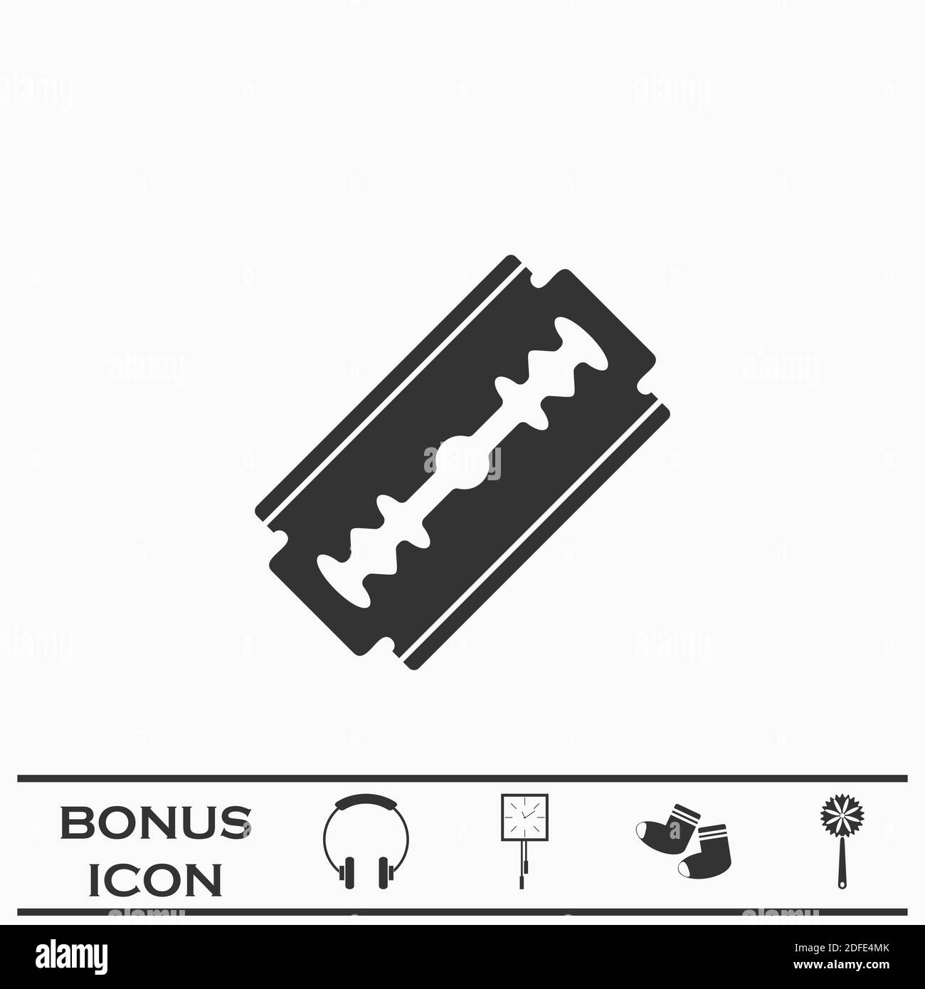 Razor icon flat. Black pictogram on white background. Vector illustration symbol and bonus button Stock Vector