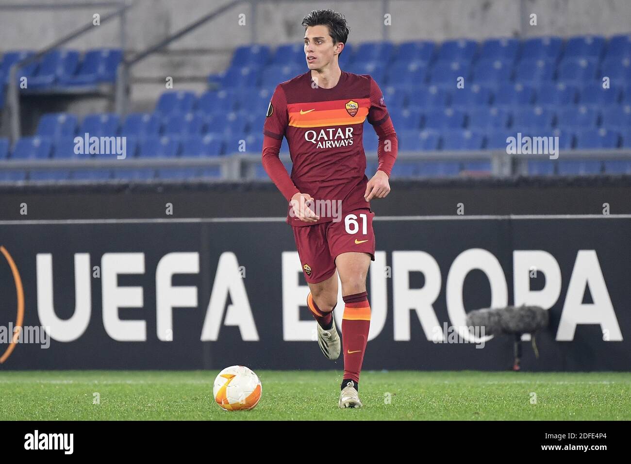 Rome Italy 03rd Dec 2020 Riccardo Calafiori Of Roma During The Europa League Group Stage A Football Match Between As Roma And Young Boys At Stadio Olimpico In Rome Italy December 3th