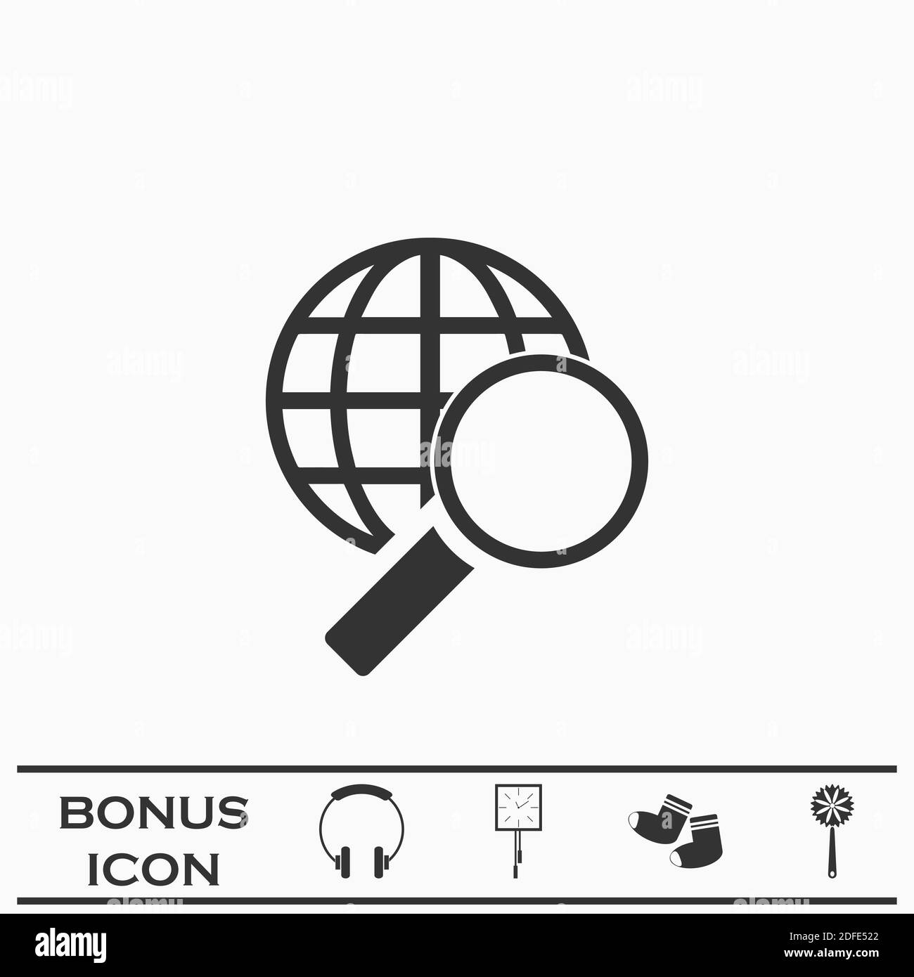 Magnify glass on world map Black and White Stock Photos & Images - Alamy
