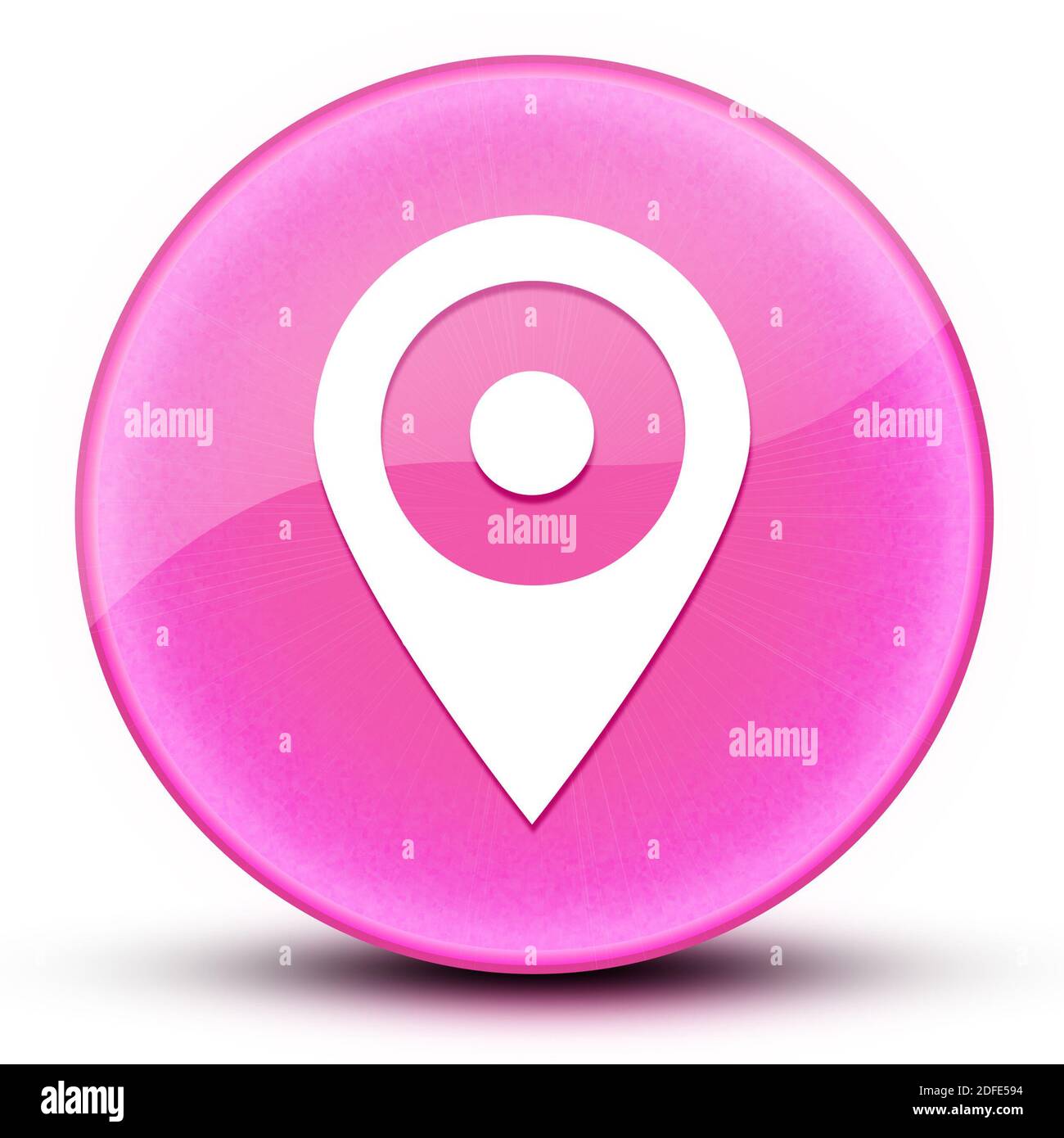 Pink Pin Location' Button Location pin eyeball glossy elegant pink round button abstract ...