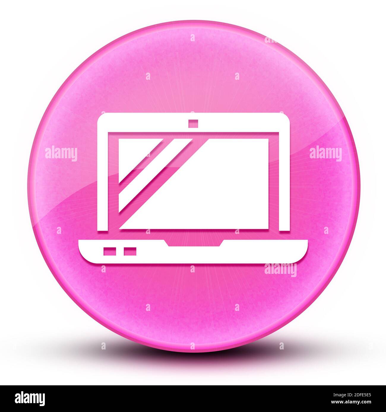 Technical skill eyeball glossy elegant pink round button abstract illustration Stock Photo