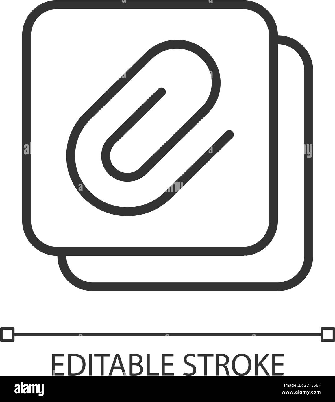 Enclosure pixel perfect linear icon Stock Vector