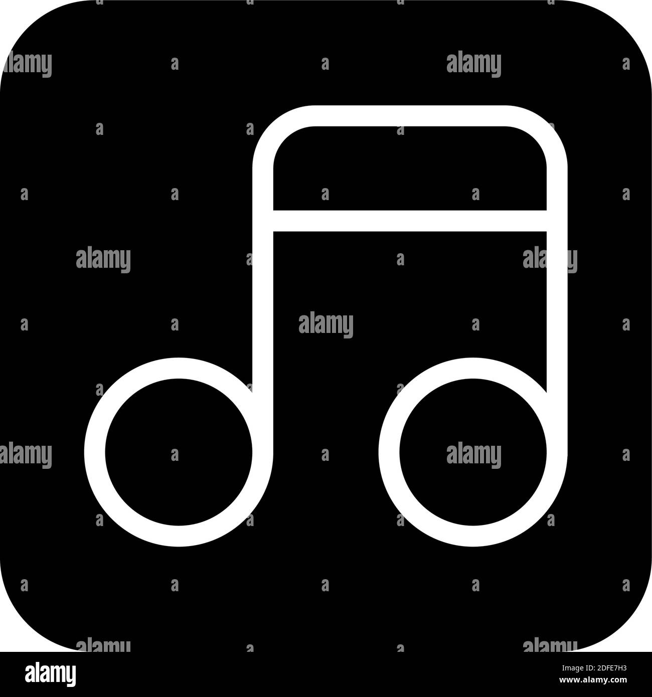 Music app black glyph icon Stock Vector
