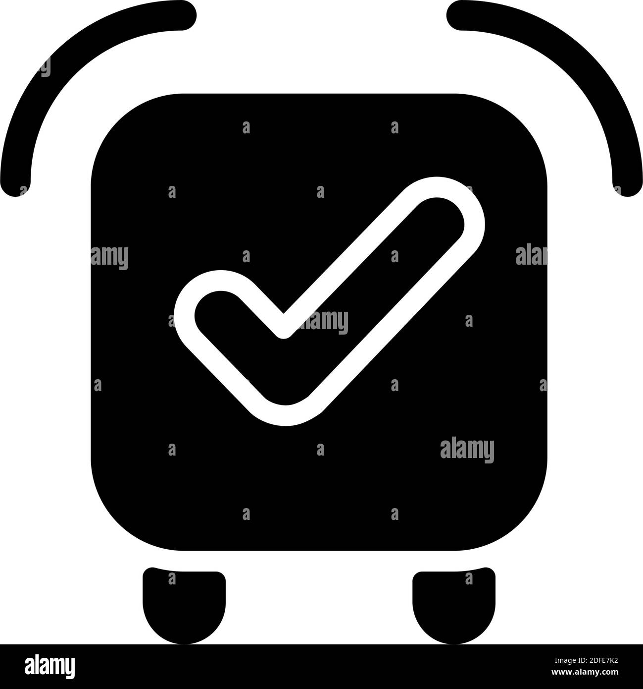 Alarm clock app black glyph icon Stock Vector Image & Art Alamy