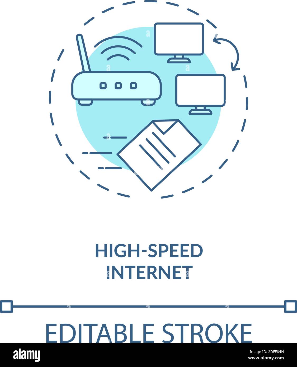 High speed internet turquoise concept icon Stock Vector Image & Art - Alamy