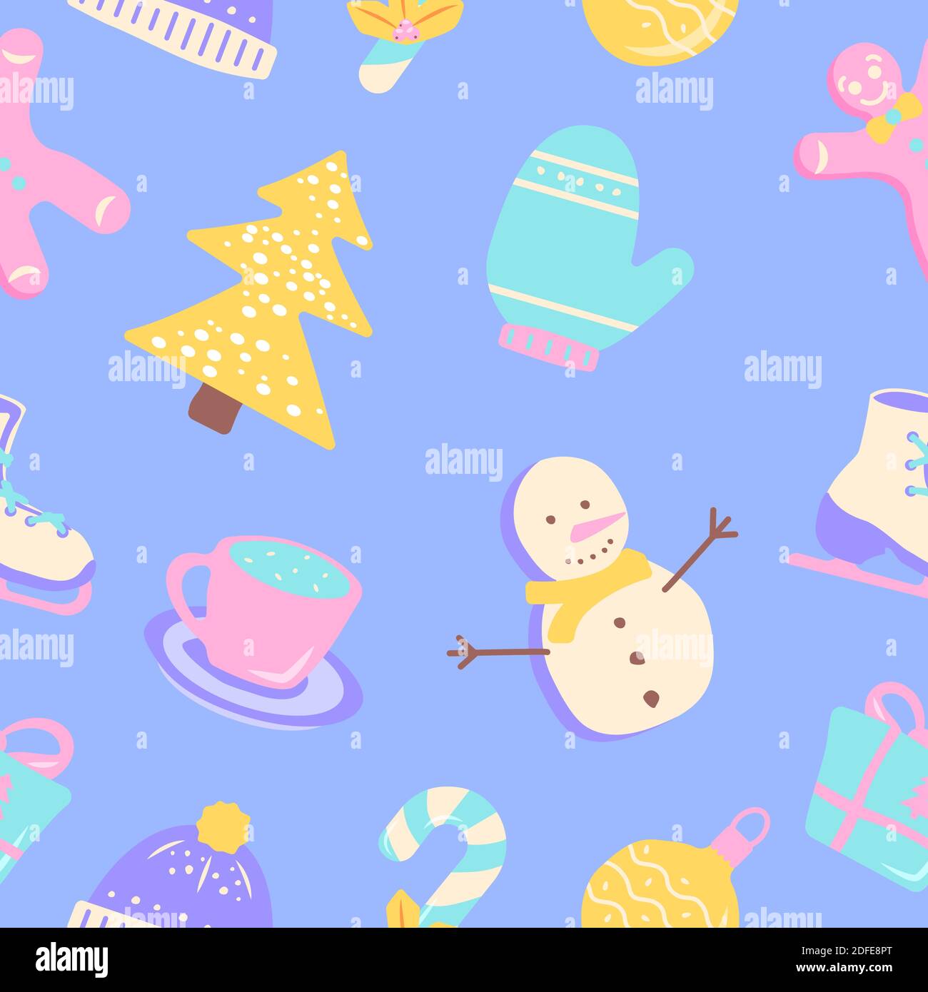 Christmas seasonal greeting abstract seamless pattern Stock Vector