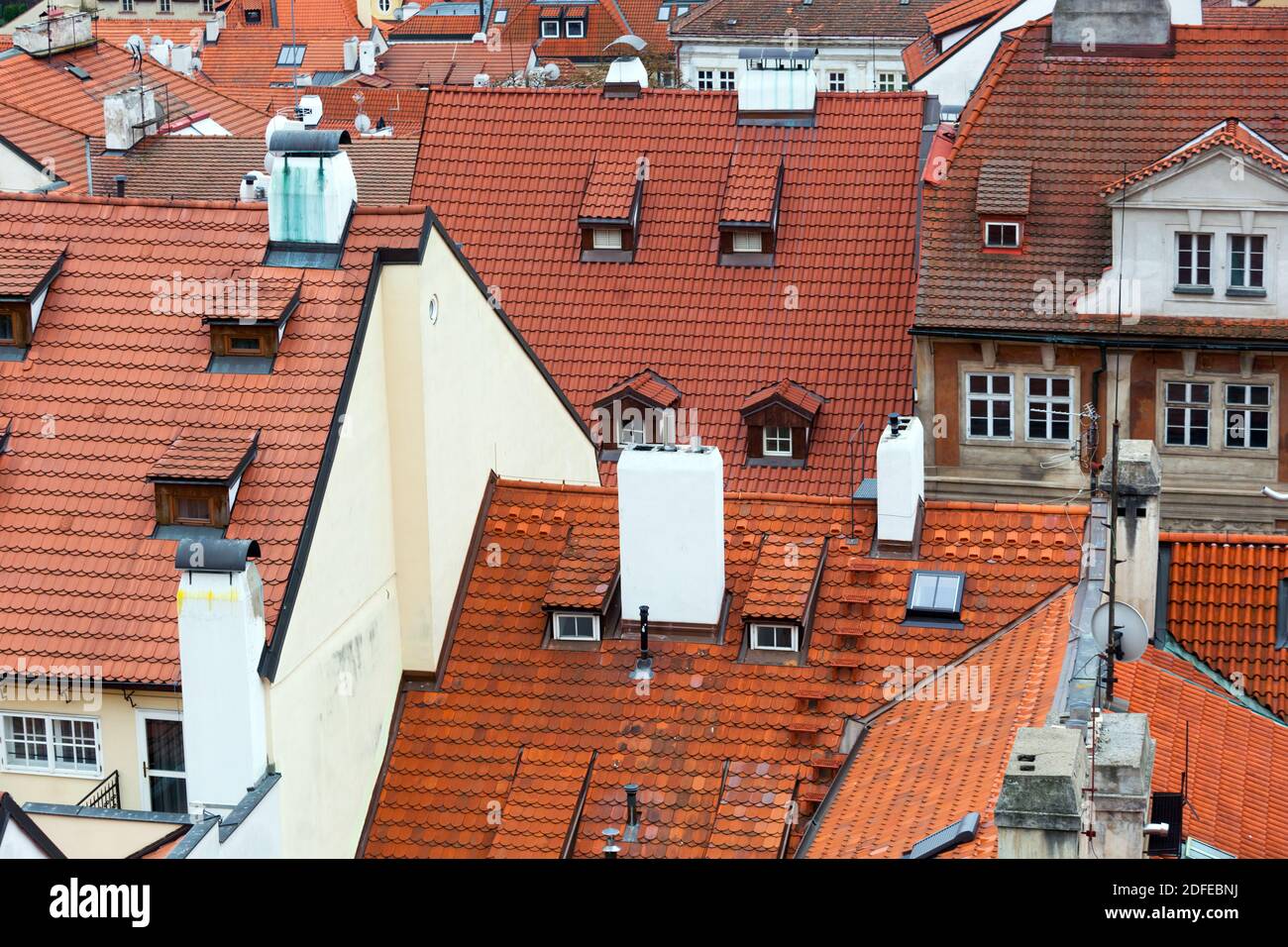 Mala Strana Prague Rooftops Stock Photo