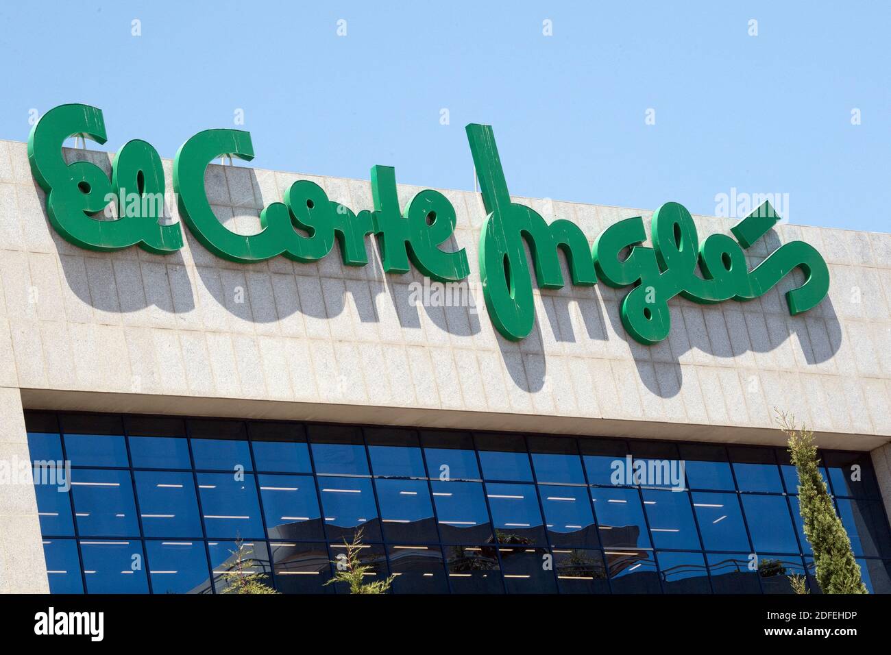 A shop sign of El Corte Ingles, on July 7, 2020 in Marbella, Spain. Photo  by David Niviere/ABACAPRESS.COM Stock Photo - Alamy