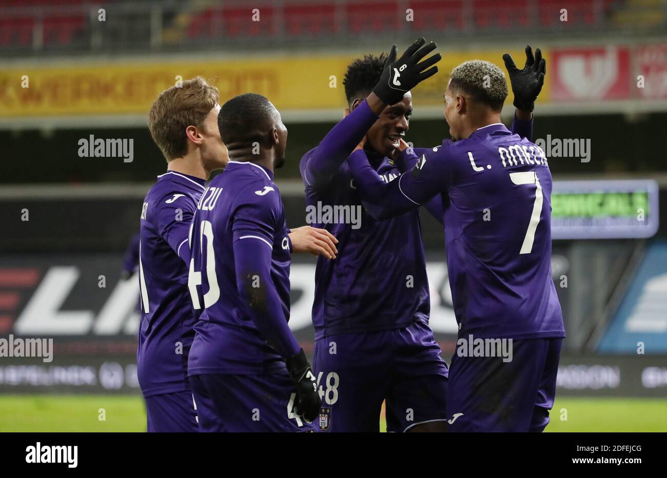 ANDERLECHT, BELGIUM - APRIL 11: 2-1 RSC Anderlecht, goal by Albert Sambi  Lokonga of RSC Anderlecht during the Jupiler Pro League match between RSC  And Stock Photo - Alamy