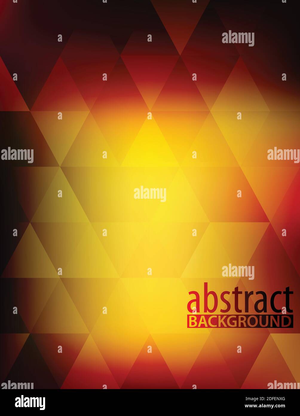 Abstarct dark red and yellow vertical pattern with triangles. Vector ...