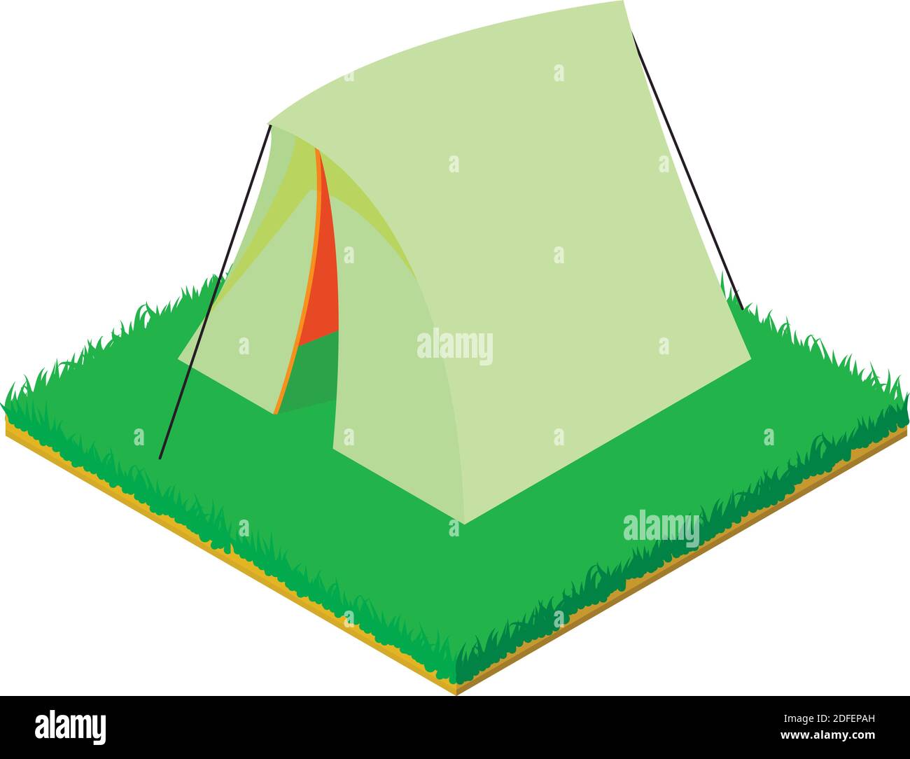 Triangular tent icon. Isometric illustration of triangular tent vector ...