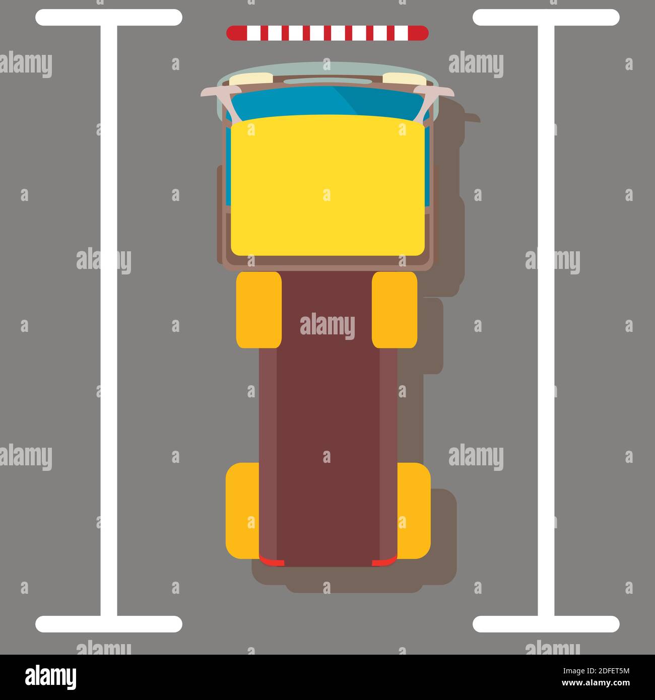 Platform truck icon. Isometric illustration of platform truck vector