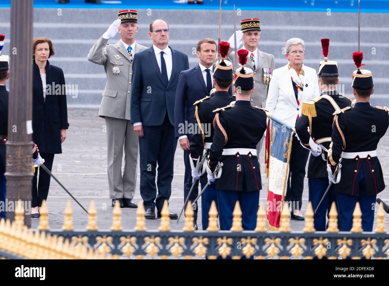 French army minister Florence Parly, French Prime Minister Jean Castex ...
