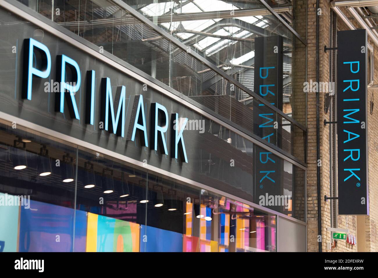 A shop sign of PRIMARK, on July 12, 2020 in Le Havre, France. Photo by ...