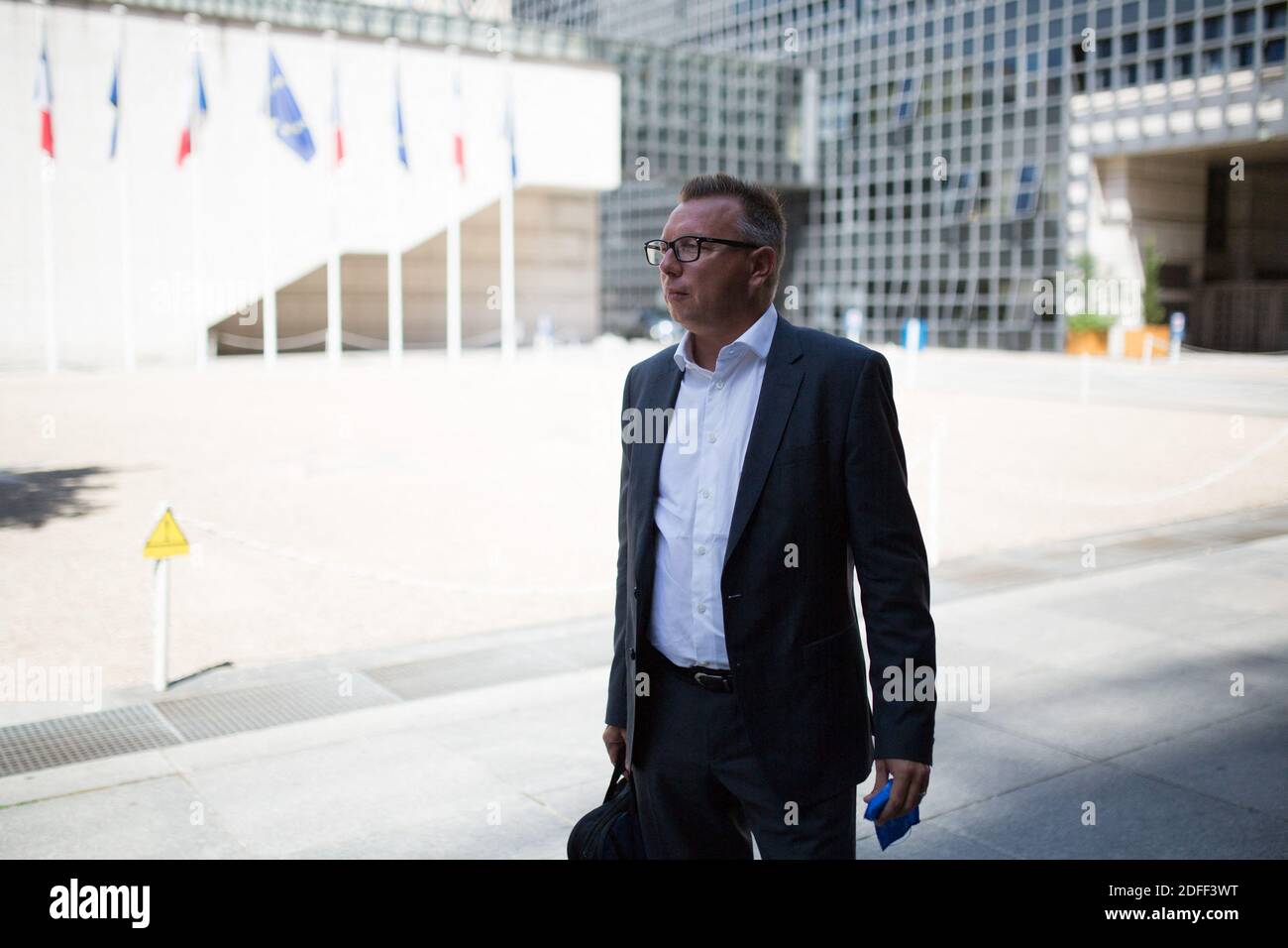 CFTC president Cyril Chabanier arrives to meet with french minister of economy and french Minister for the Ecological Transition in the minister of economy in Bercy, Paris. July 22 2020. Photo by Raphael Lafargue/ABACAPRESS.COM Stock Photo