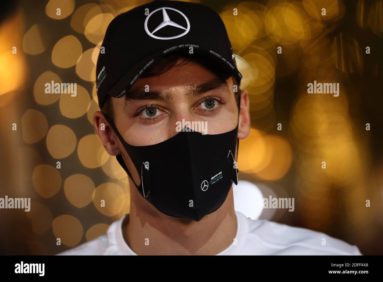 RUSSELL George (gbr), Mercedes AMG F1 GP W11 Hybrid EQ Power+, portrait during the Formula 1 Rolex Sakhir Grand Prix 2020, from December 4 to 6, 2020 on the Bahrain International Circuit, in Sakhir, Bahrain - Photo DPPI / LM Stock Photo