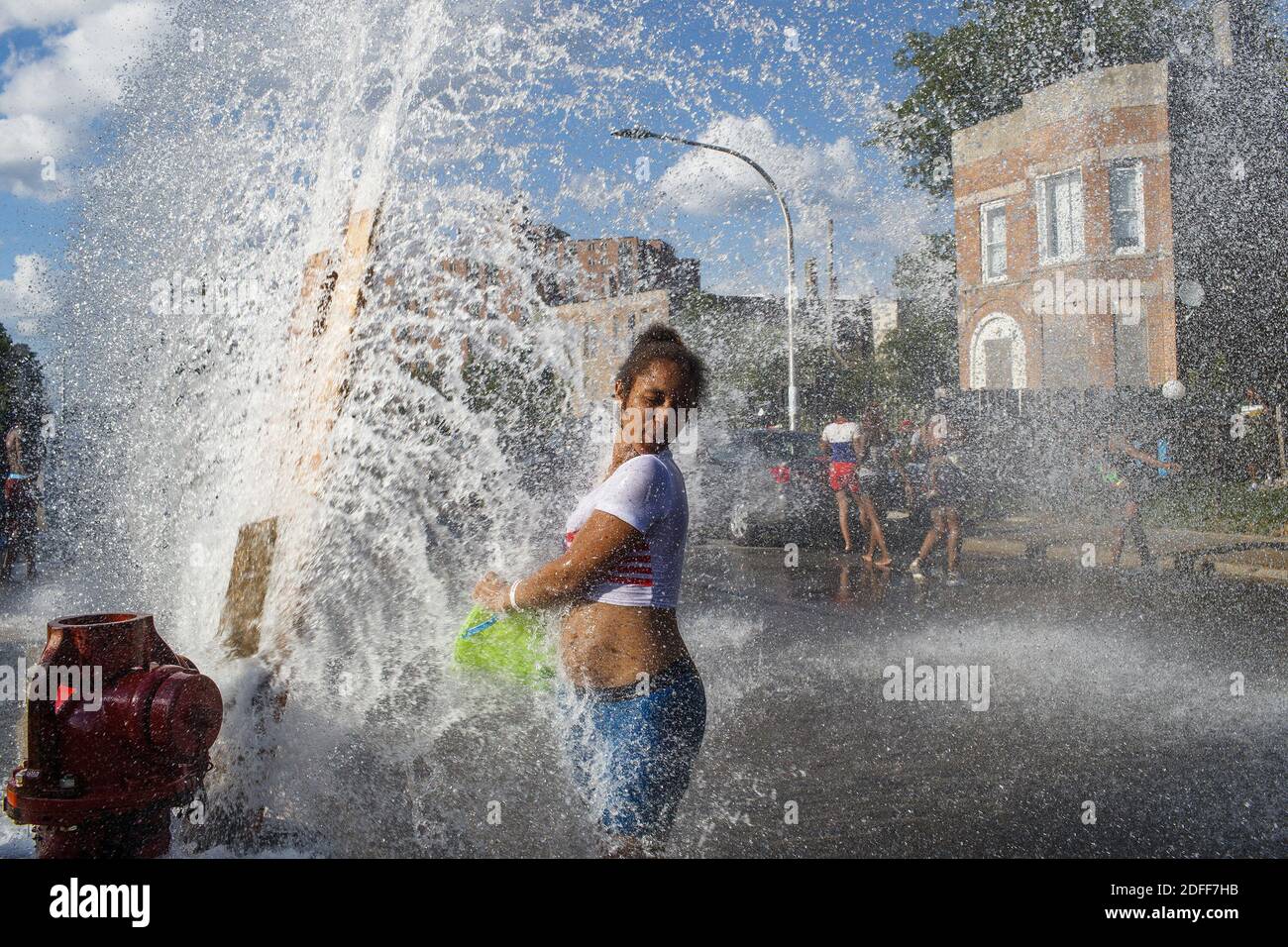 no film no video no tv no documentary carol roby 28 cools off in an open fire hydrant with friends and neighbors in the englewood neighborhood sunday july 26 2020 in