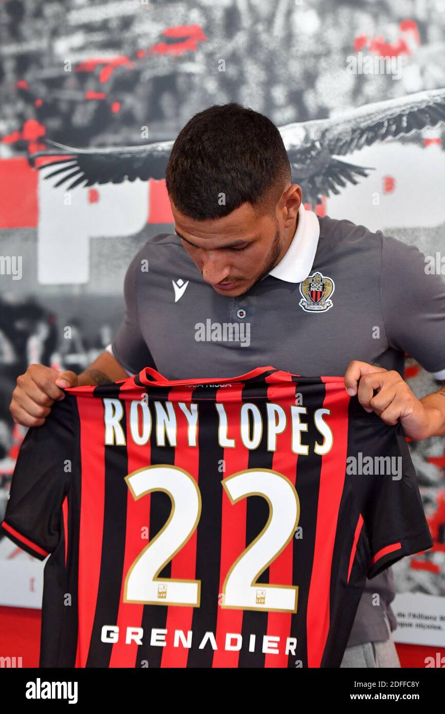 Rony Lopes during a press conference to announce Rony Lopes as new OGC Nice  player on July 30, 2020 in Nice, France. Photo by Lionel  Urban/ABACAPRESS.COM Stock Photo - Alamy