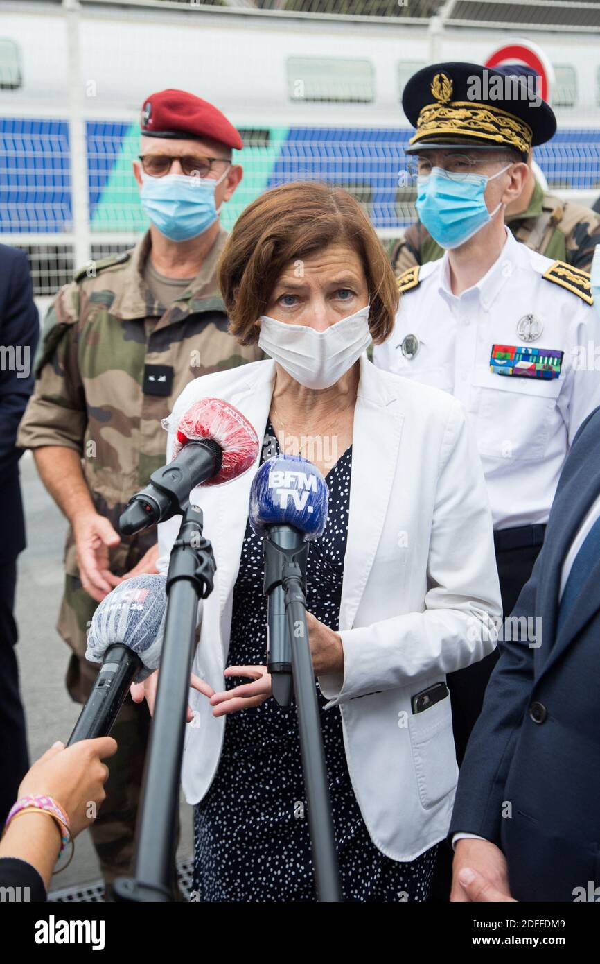 Florence Parly, Minister of the Armed Forces go to the Gare de Lyon ...
