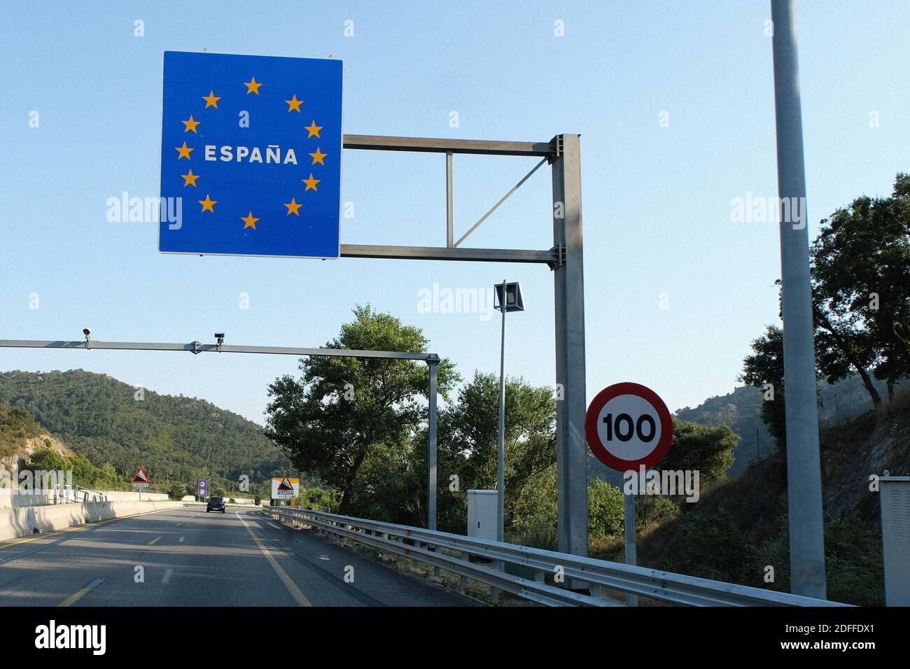 French and Spanish border during the covid 19 pandemic period. Catalogne is highly impacted by