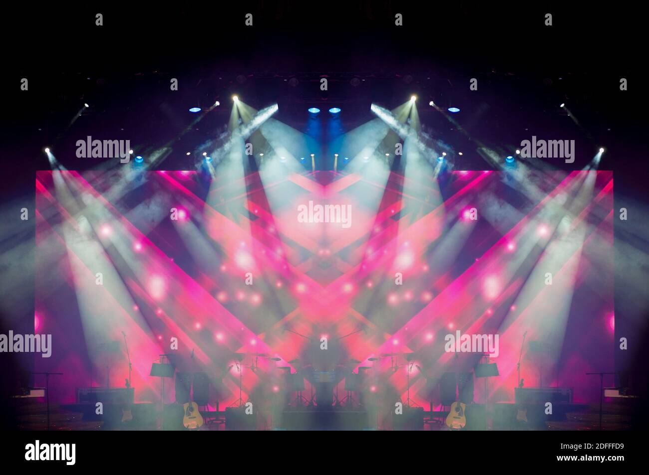Stage Design Texture Abstract texture background for design. Stage light and smoke on stage ...
