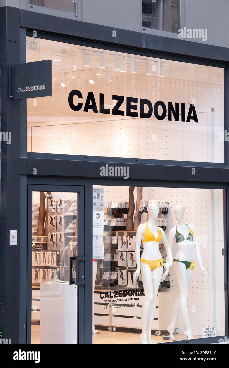 A shop sign of CALZEDONIA, on August 28 2020 in Angouleme, France. Photo by  David Niviere/ABACAPRESS.COM Stock Photo - Alamy
