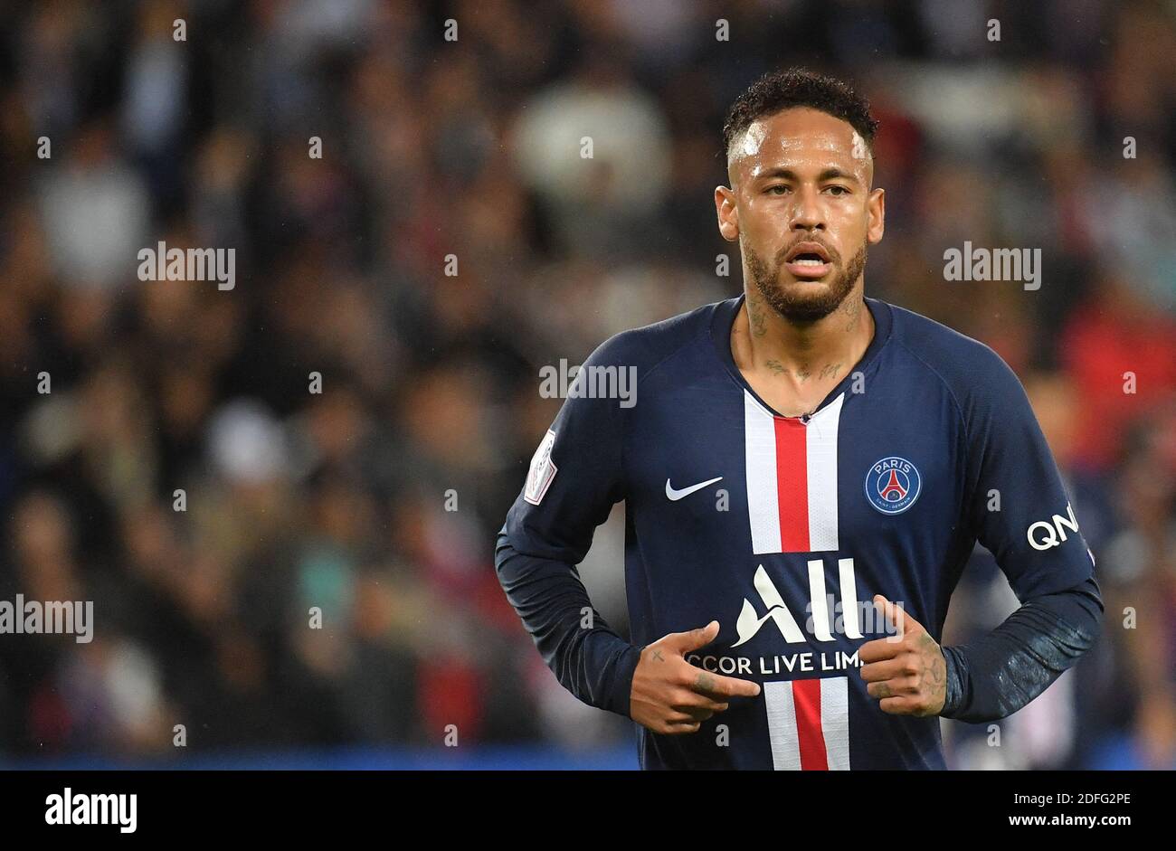 File photo dated September 25, 2019 of PSG's Brazilian forward Neymar  during the Ligue 1 Paris Saint-Germain v Stade de Reims match at the Parc  des Princes stadium in Paris, France. Sports