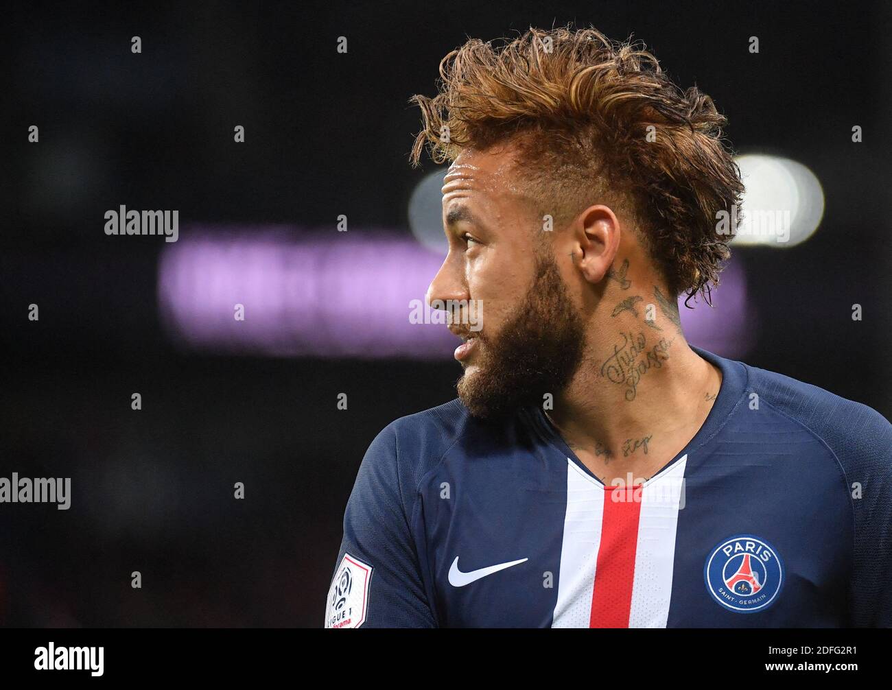 File photo dated November 22, 2019 of Paris Saint-Germain's Brazilian  forward Neymar in action during the Ligue 1 Paris Saint-Germain (PSG) v  Lille (LOSC) football match at the Parc des Princes stadium