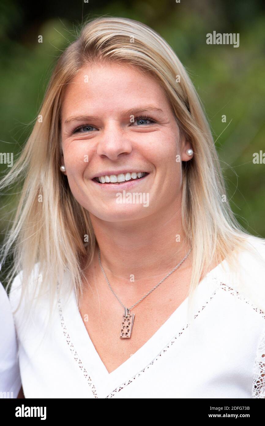 Football player Eugenie Le Sommer attends the presentation of the(08)