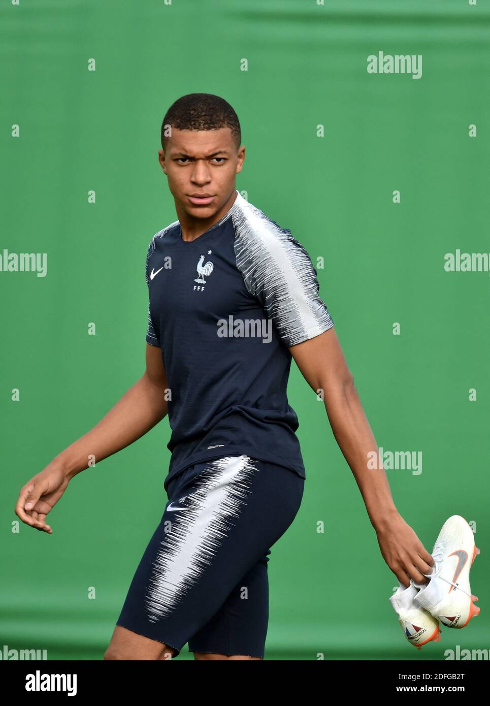 File Photo Dated July 14 18 Of Kylian Mbappe Of France During A France Training Session During The 18 Fifa World Cup At Luzhniki Stadium In Moscow Russia French Football Star Kylian