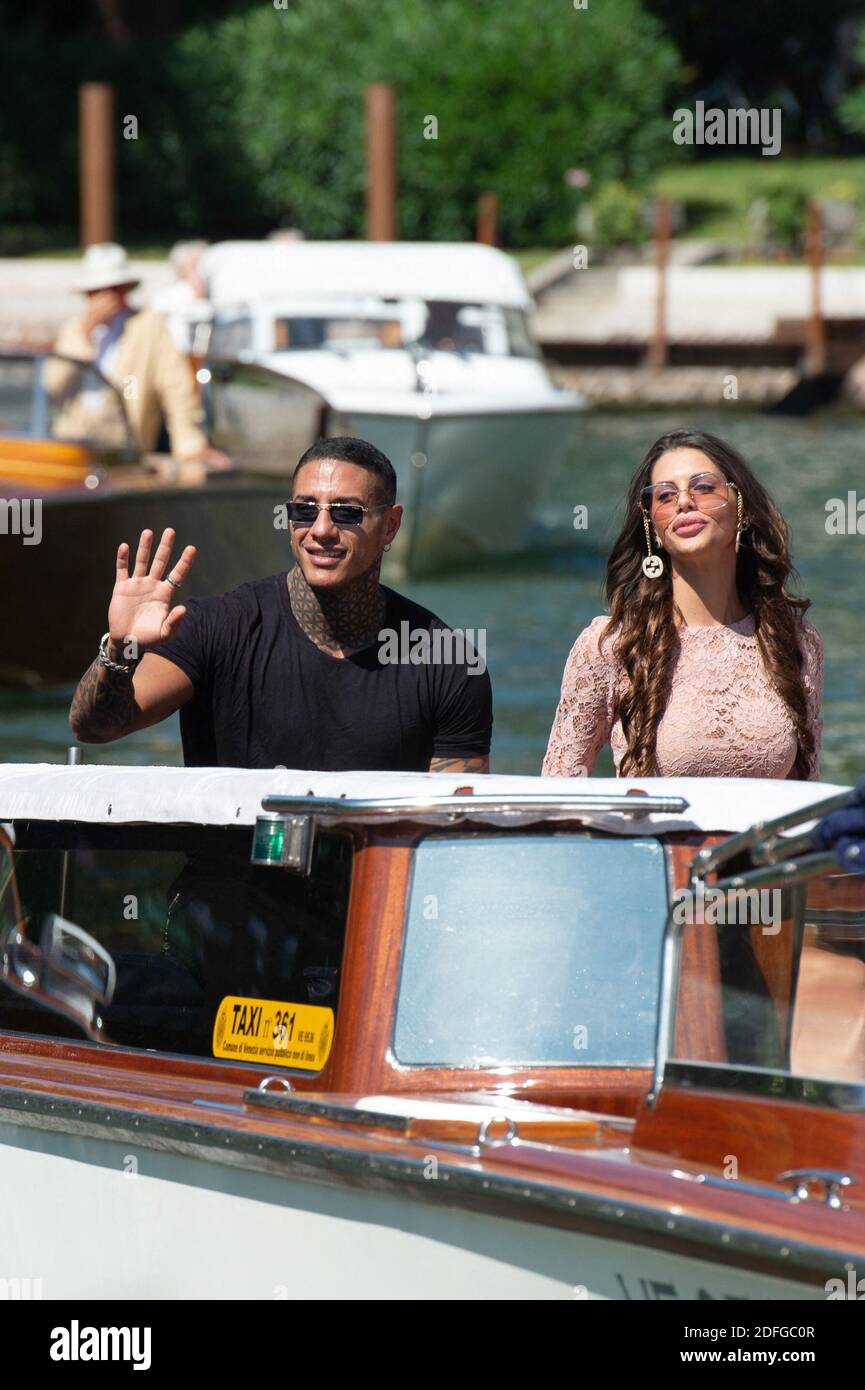 Antonella Fiordelisi and Francesco Chiofalo arriving at the Excelsior