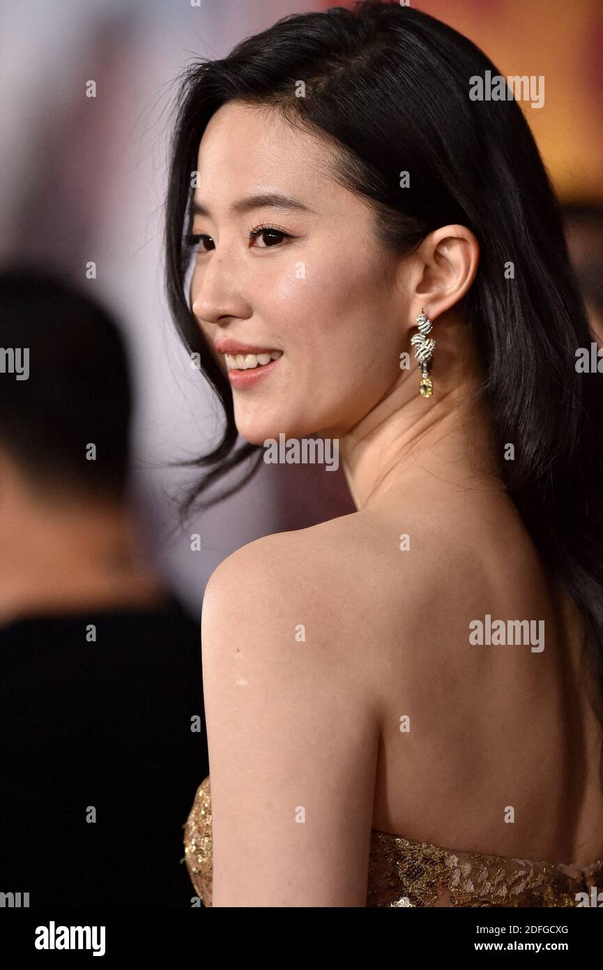 File photo dated March 09, 2020 of Yifei Liu attending the premiere of Disney's 'Mulan' at Dolby Theatre in Los Angeles, CA, USA. Mulan is an ancient Chinese legend, but became popular globally through the 1998 Disney animated film. A live-action remake of the film was to be released this year, the titular role played by Chinese-American actress Liu Yifei. Hong Kong's Pro-democracy protesters quickly began slamming Ms Liu, accusing her of supporting police brutality. They have started to call Agnes Chow, a 23-year-old pro-democracy activist in Hong Kong, 'the real Mulan'. Photo by Lionel Hahn/ Stock Photo