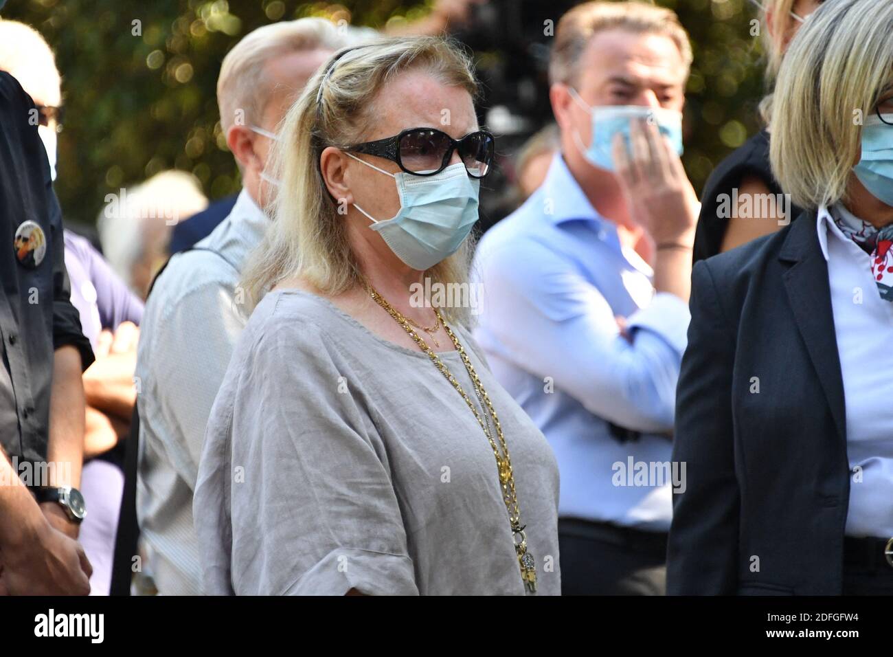 Annie Cordy s niece Michele Lebon during the Funeral of Belgian