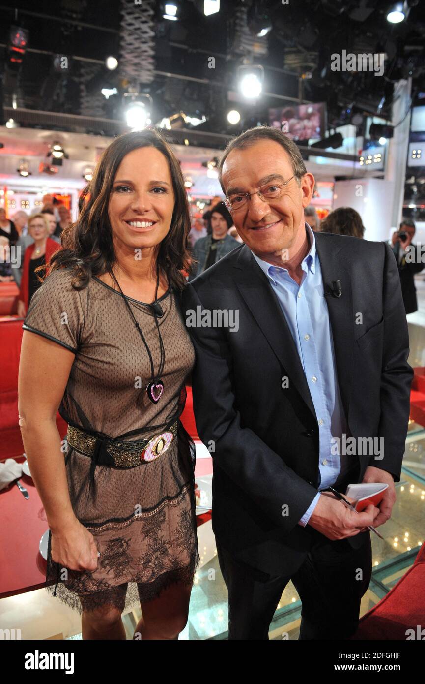 File photo Nathalie Marquay and Jean-Pierre Pernaut at the taping of  Vivement Dimanche on March 14, 2012 in Paris, France. Photo by Max  Colin/ABACAPRESS.COM Stock Photo - Alamy