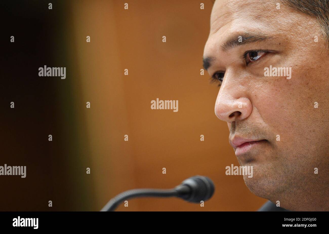 Brian Bulatao, Under Secretary of State for Management, testifies before a House Committee on Foreign Affairs hearing looking into the firing of State Department Inspector General Steven Linick, on Capitol Hill in Washington, D.C. on Wednesday, September 16, 2020. Photo by Kevin Dietsch/Pool/ABACAPRESS.COM Stock Photo
