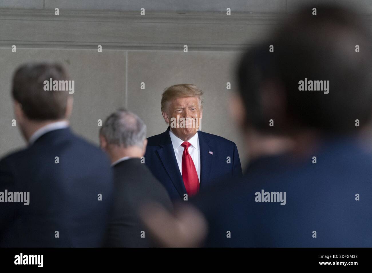 United States President Donald J. Trump makes remarks at the White ...